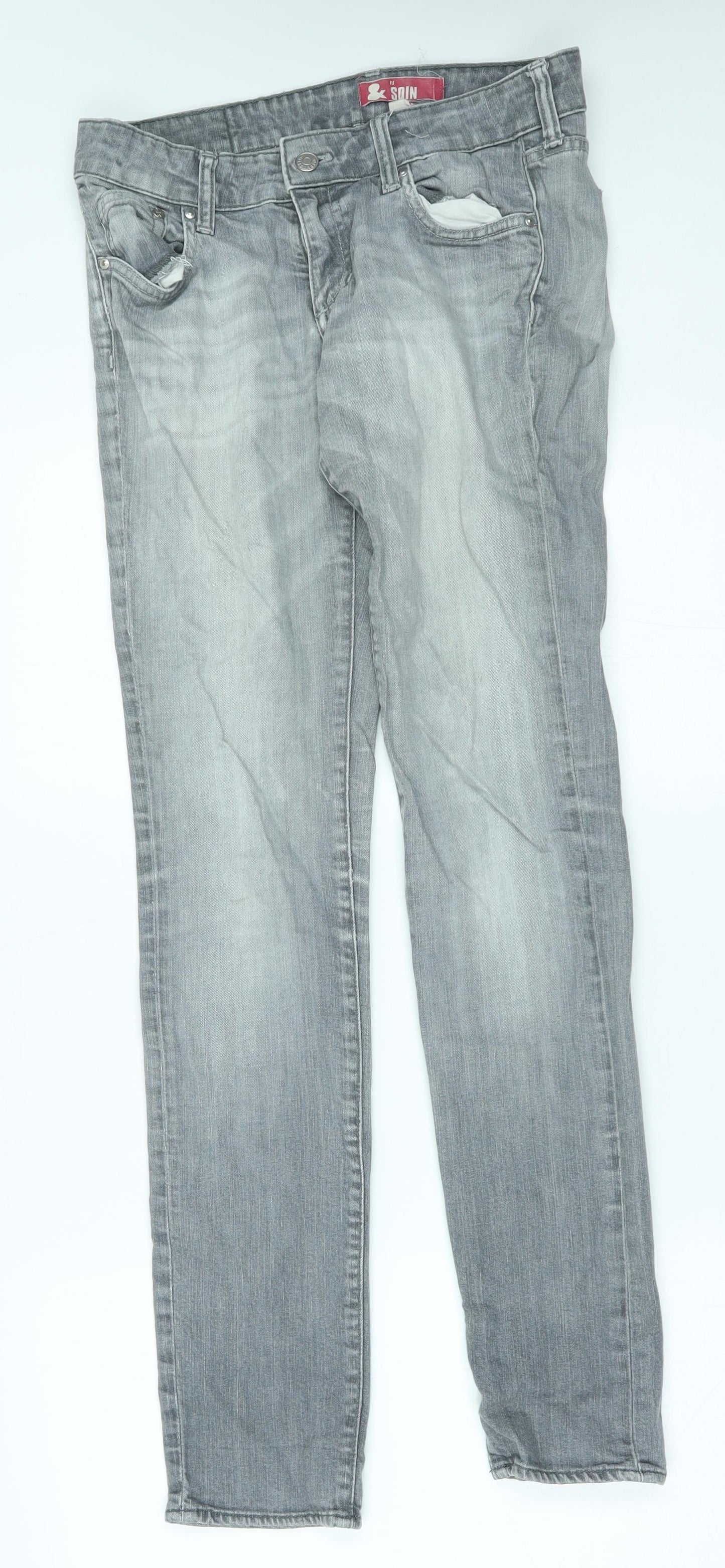 H&M Mens Grey   Straight Jeans Size 28 L31 in - sqin