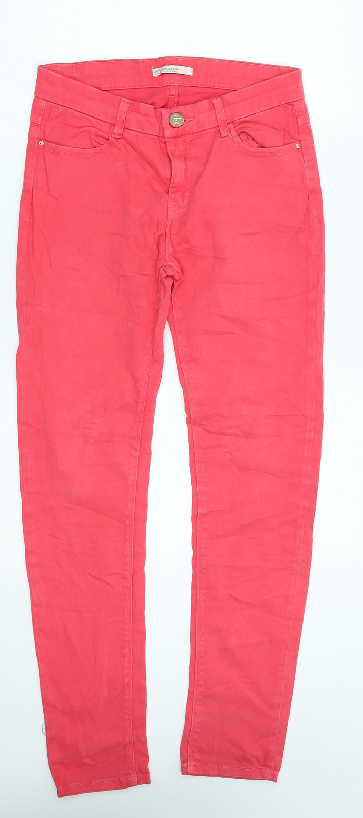 stradivarias Womens Red   Straight Jeans Size 10 L30 in