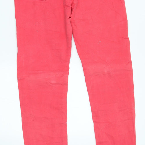 stradivarias Womens Red   Straight Jeans Size 10 L30 in