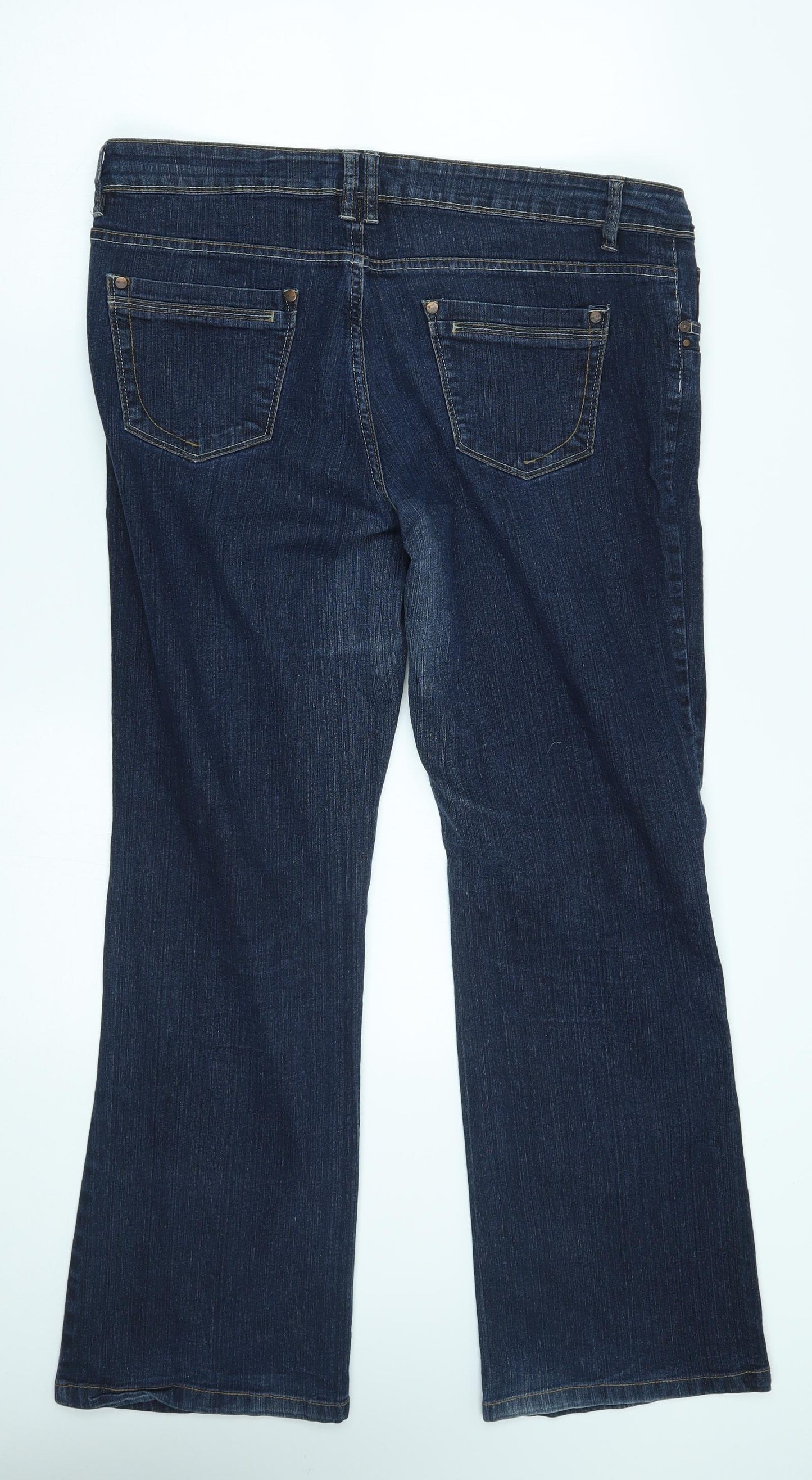 yesyes Womens Blue   Bootcut Jeans Size 16 L29 in