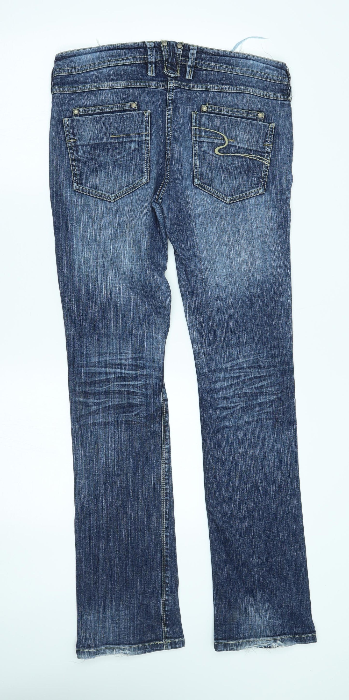 NEXT Womens Blue   Straight Jeans Size 10 L32 in - long leg