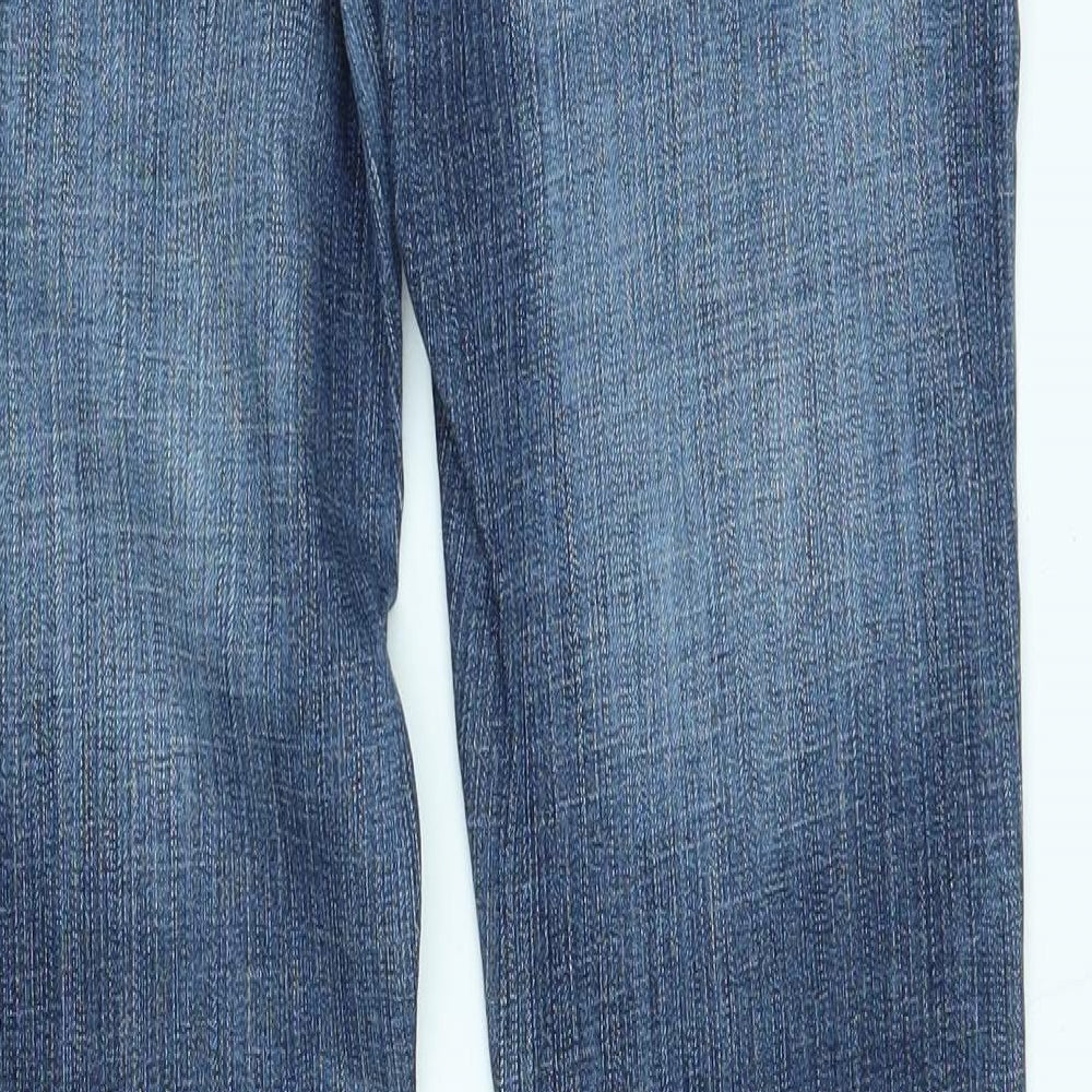 NEXT Womens Blue   Straight Jeans Size 10 L32 in - long leg