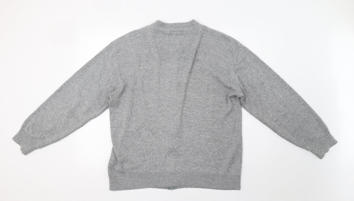 Greenwoods Mens Grey   Full Zip Jumper Size L
