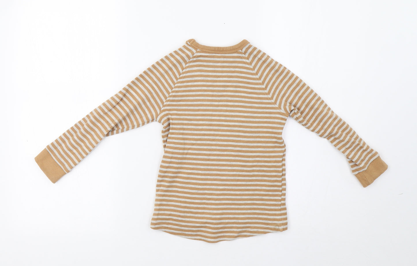 George Girls Beige Striped  Basic T-Shirt Size 4-5 Years