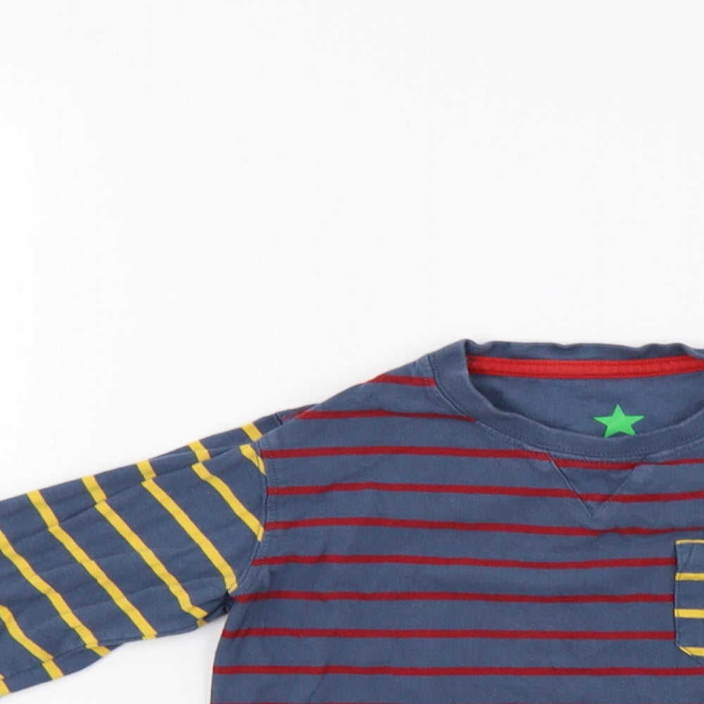 John Lewis Boys Blue Striped  Basic Polo Size 5 Years