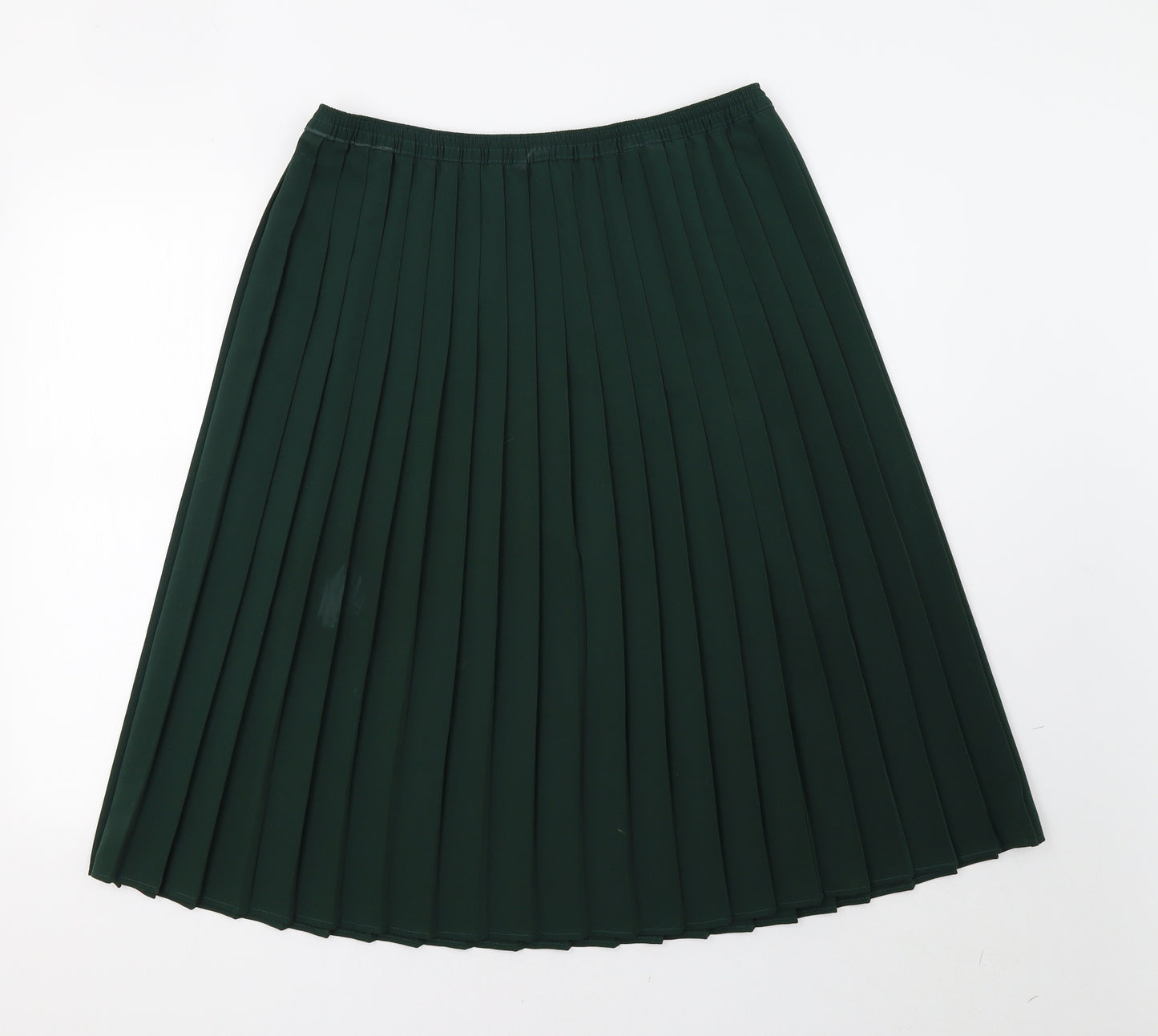 M&S Womens Green   Pleated Skirt Size 16