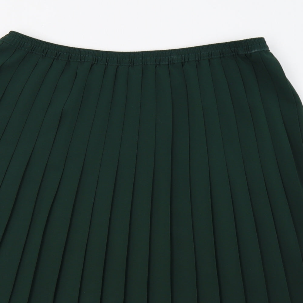 M&S Womens Green   Pleated Skirt Size 16