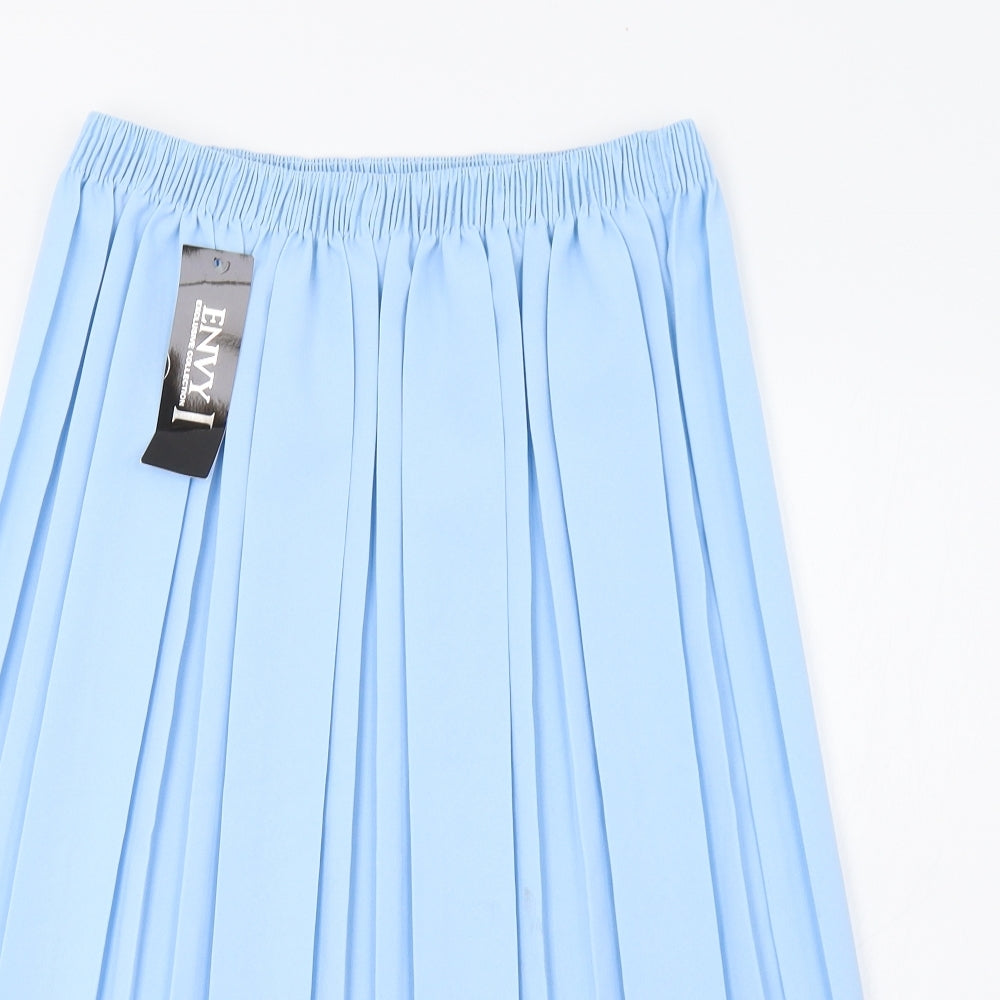Envy Womens Blue   Pleated Skirt Size L