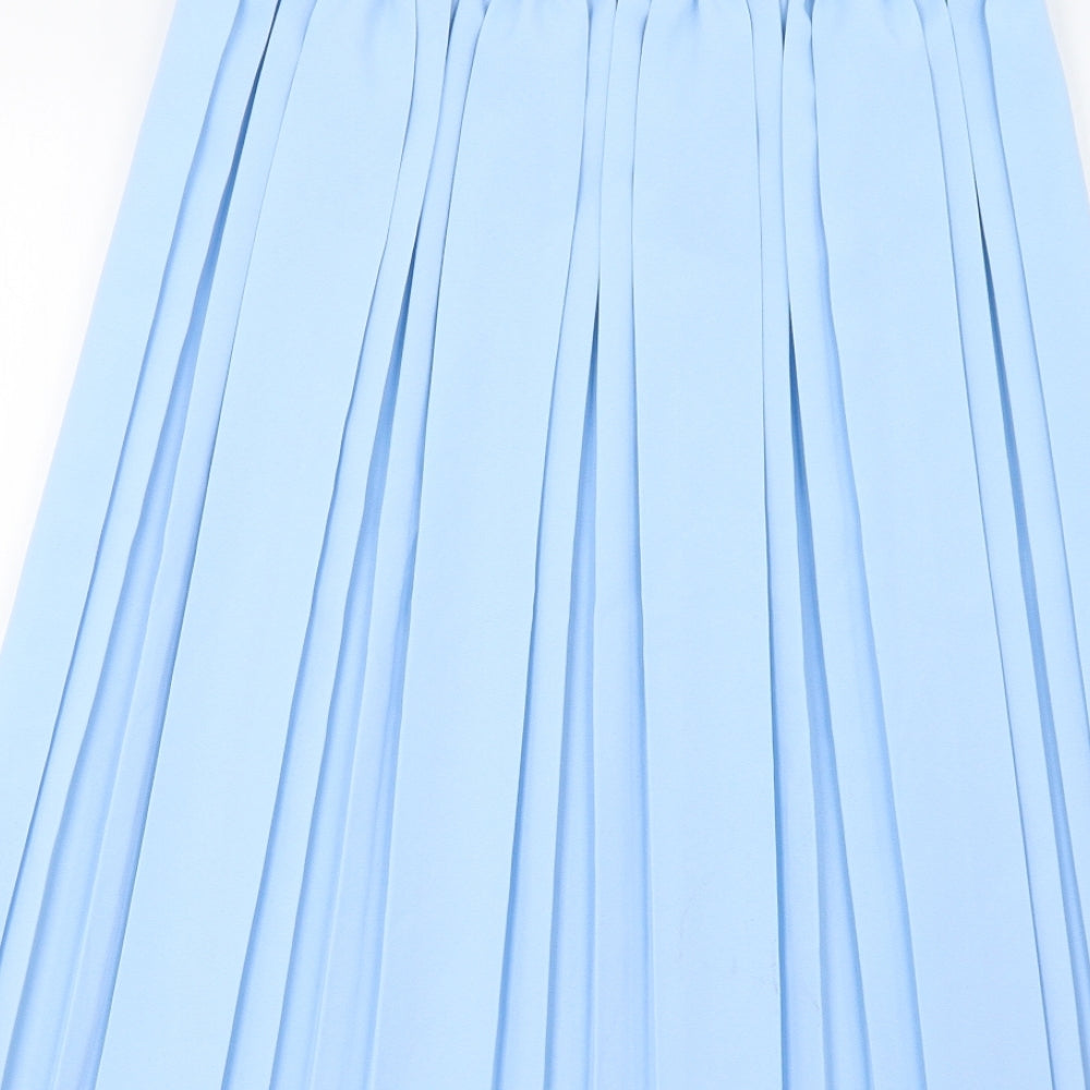 Envy Womens Blue   Pleated Skirt Size L