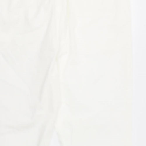 M&S Womens White   Cropped Trousers Size 16 L24 in