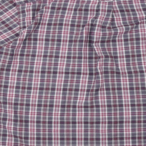 James P Mens Purple Check   Button-Up Size XL