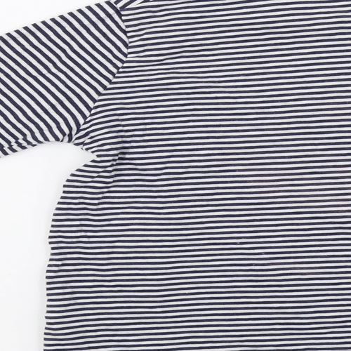 F&F Girls Blue Striped  Basic T-Shirt Size 6 Years