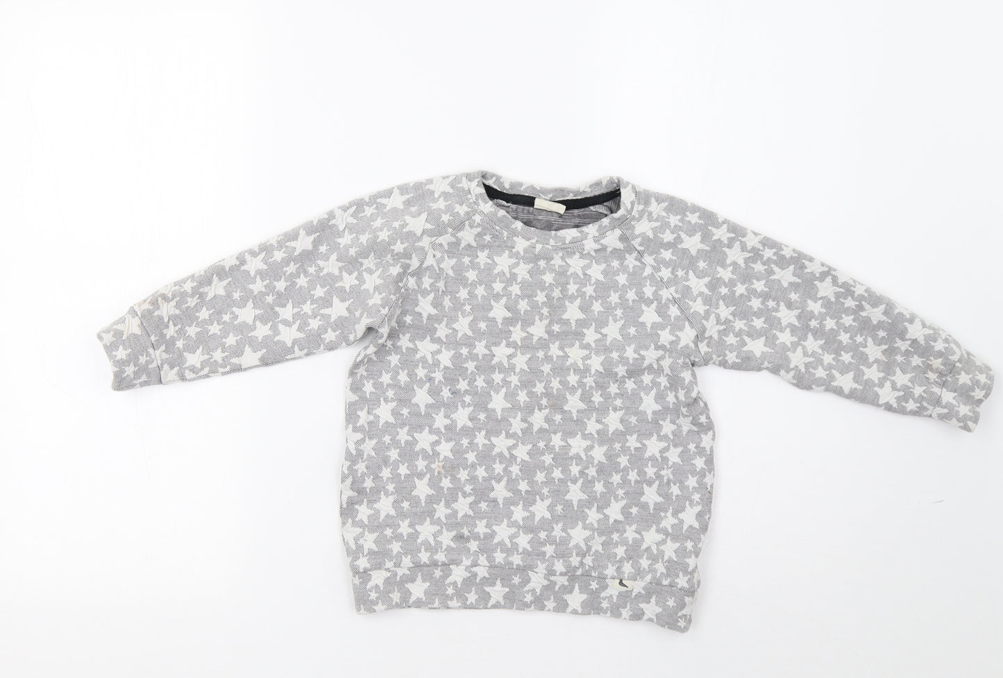 Turtledove Girls Grey   Pullover Sweatshirt Size 5-6 Years  - Star Print