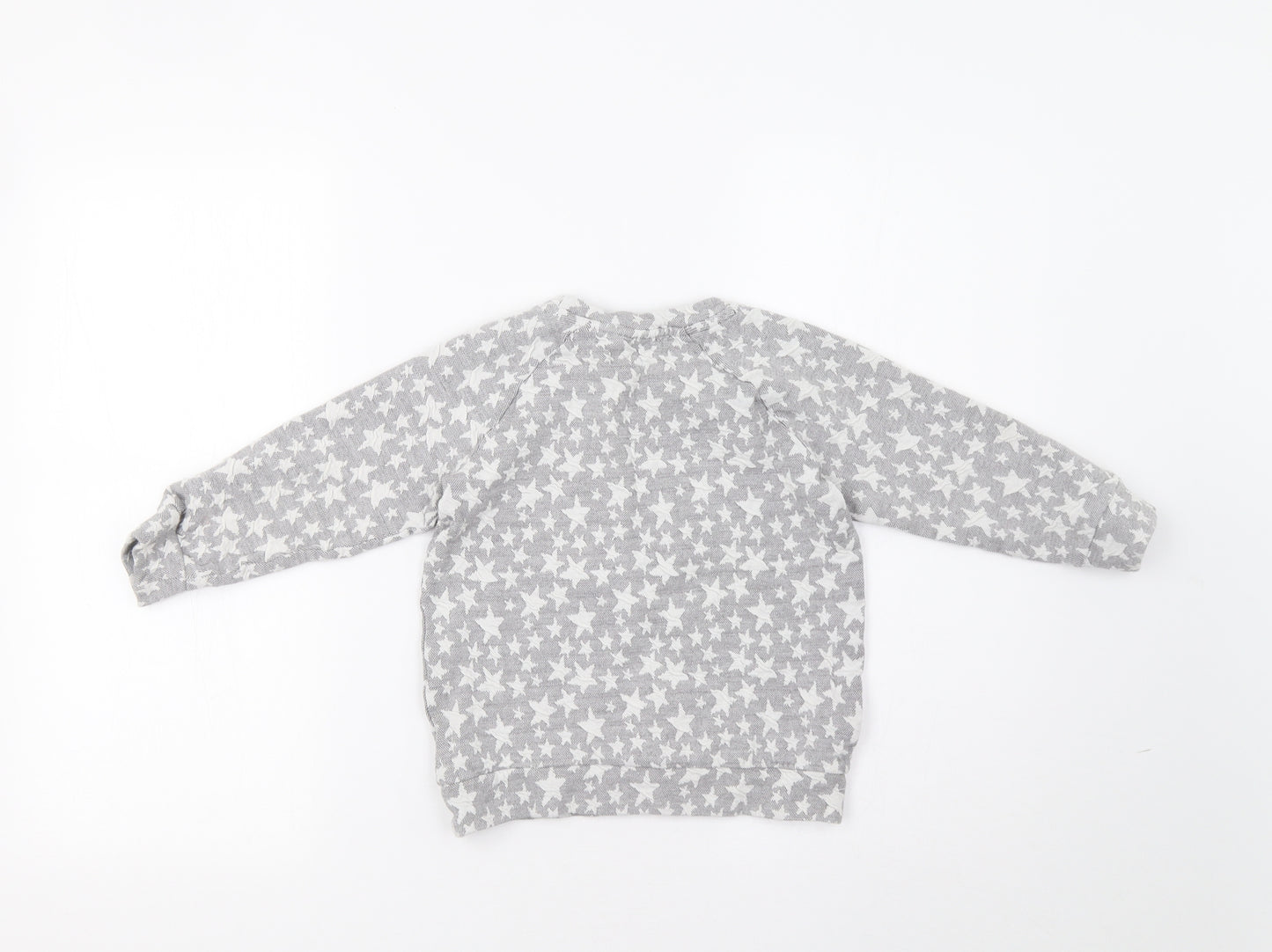 Turtledove Girls Grey   Pullover Sweatshirt Size 5-6 Years  - Star Print