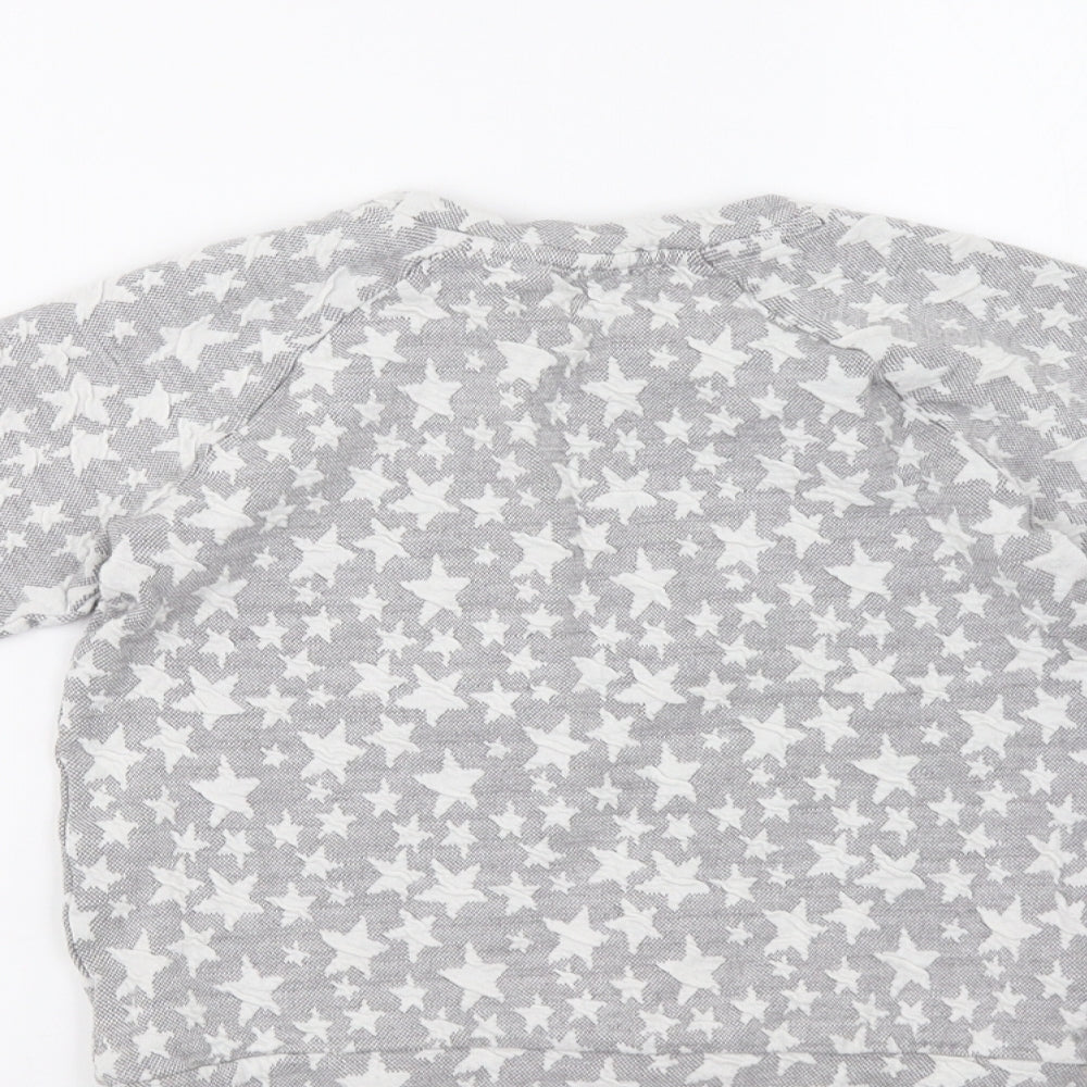 Turtledove Girls Grey   Pullover Sweatshirt Size 5-6 Years  - Star Print