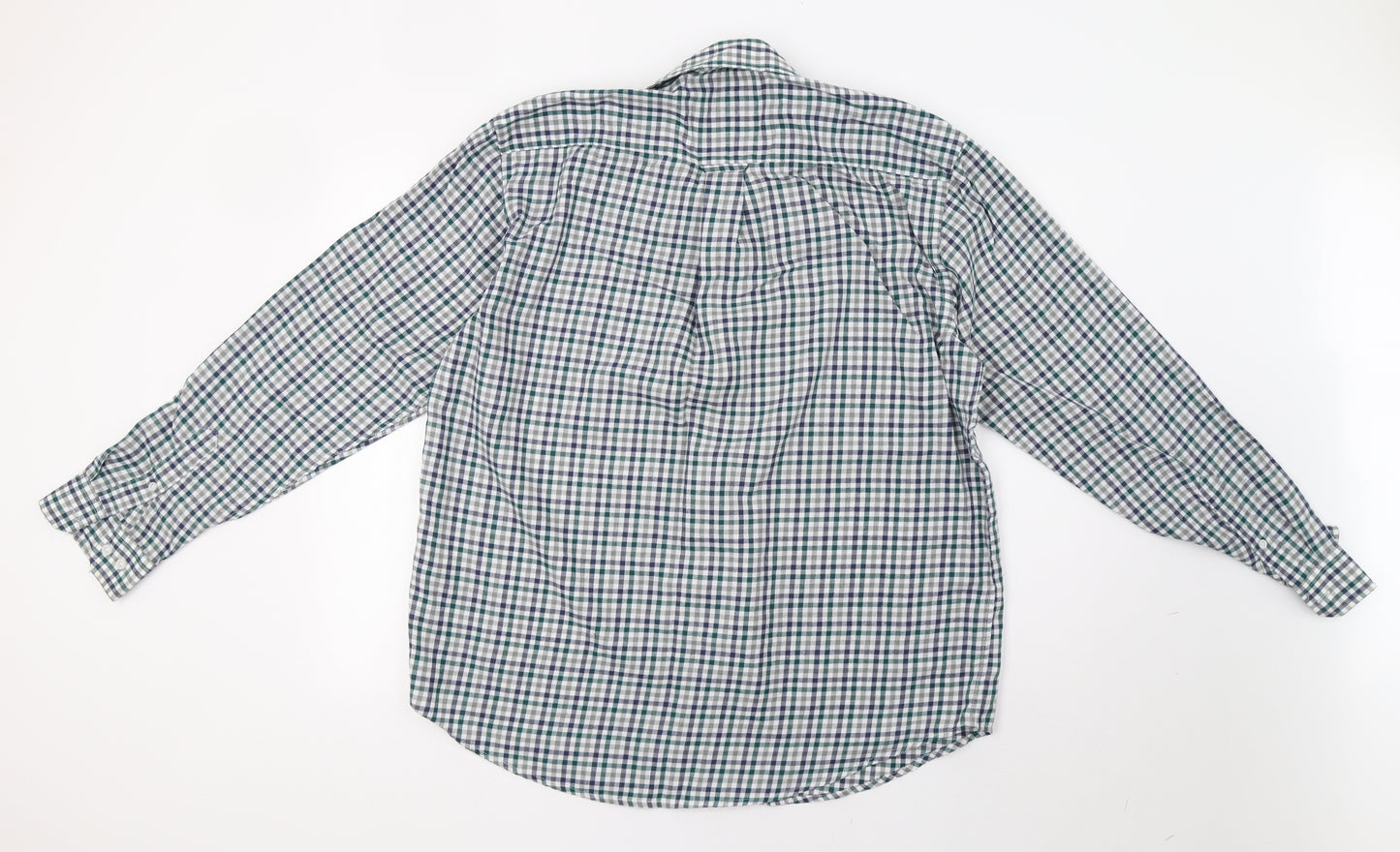 James Pringle Mens Green Check   Button-Up Size XL
