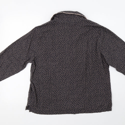 Preworn Womens Brown Polka Dot  Kimono Pyjama Top Size L