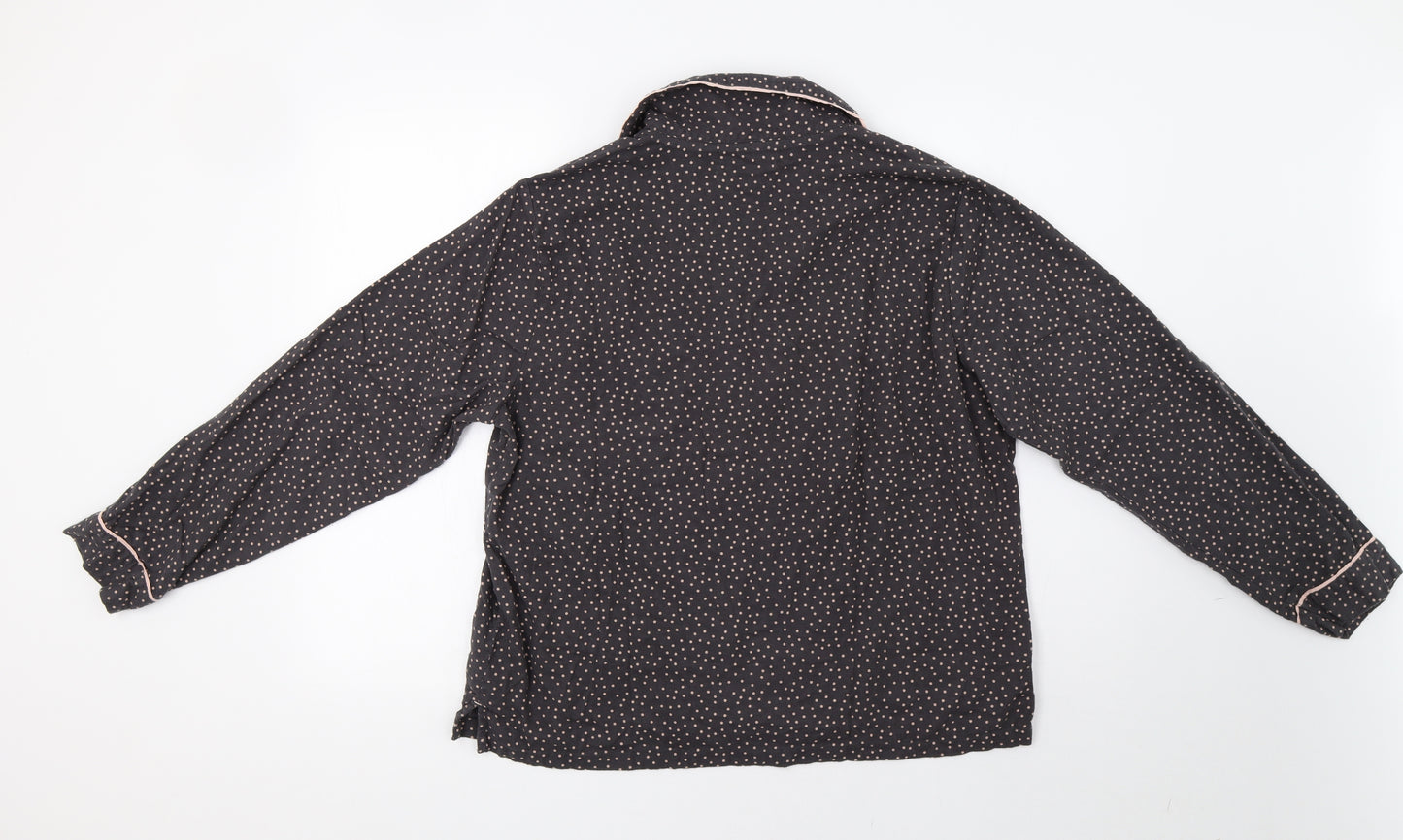 Preworn Womens Brown Polka Dot  Kimono Pyjama Top Size L