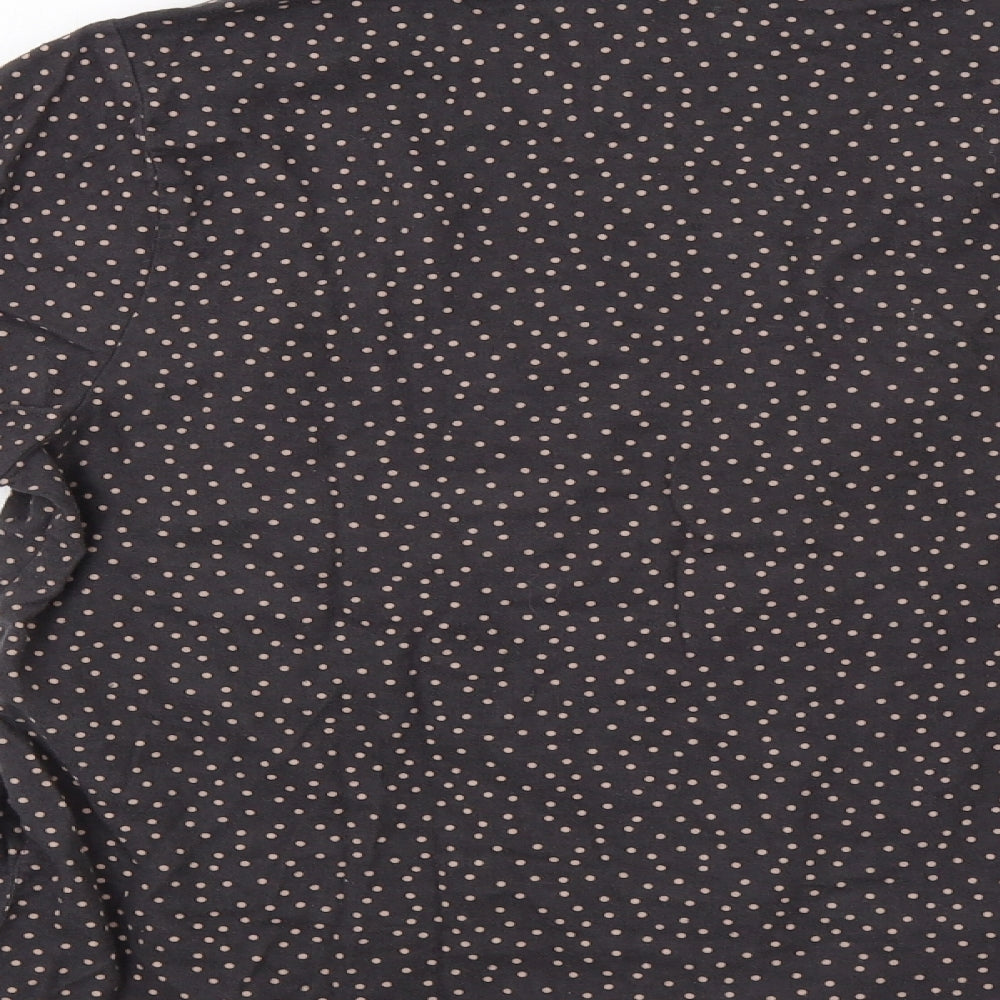Preworn Womens Brown Polka Dot  Kimono Pyjama Top Size L