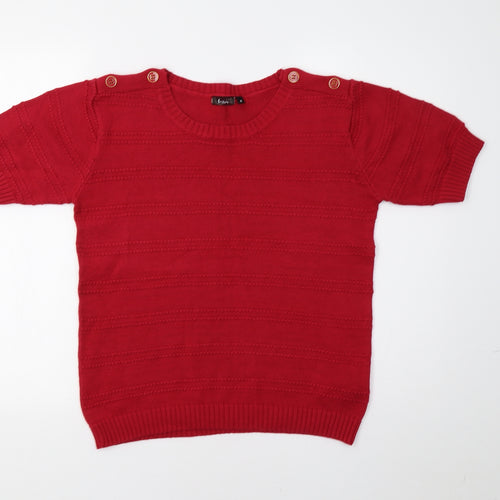 Falia Womens Red   Pullover Jumper Size M