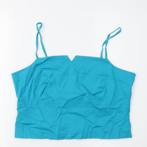Joie De Vivre Womens Blue   Cropped T-Shirt Size 16