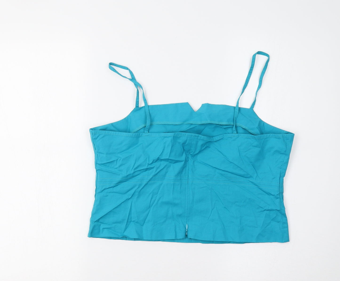 Joie De Vivre Womens Blue   Cropped T-Shirt Size 16