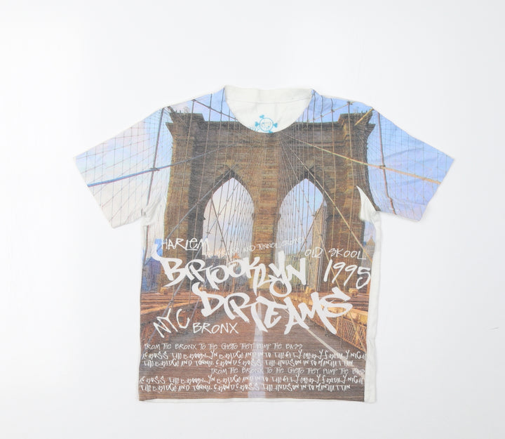 Pop Culture Girls White   Basic T-Shirt Size 6-7 Years  - NYC
