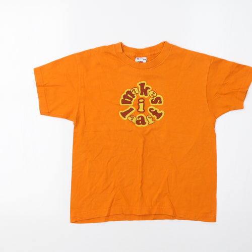Fruit of the Loom Girls Orange   Basic T-Shirt Size 5-6 Years