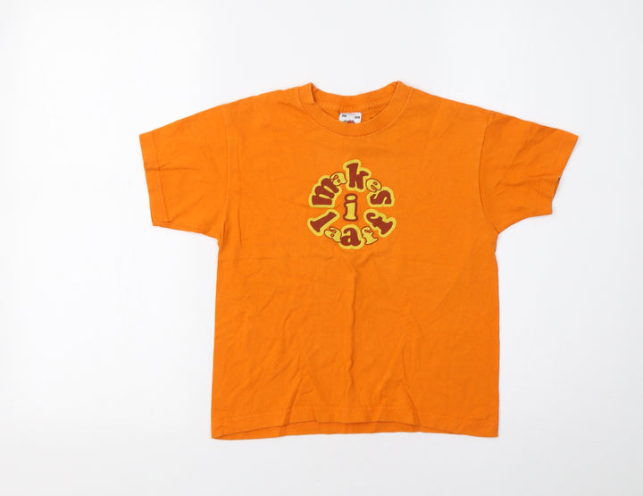 Fruit of the Loom Girls Orange   Basic T-Shirt Size 5-6 Years