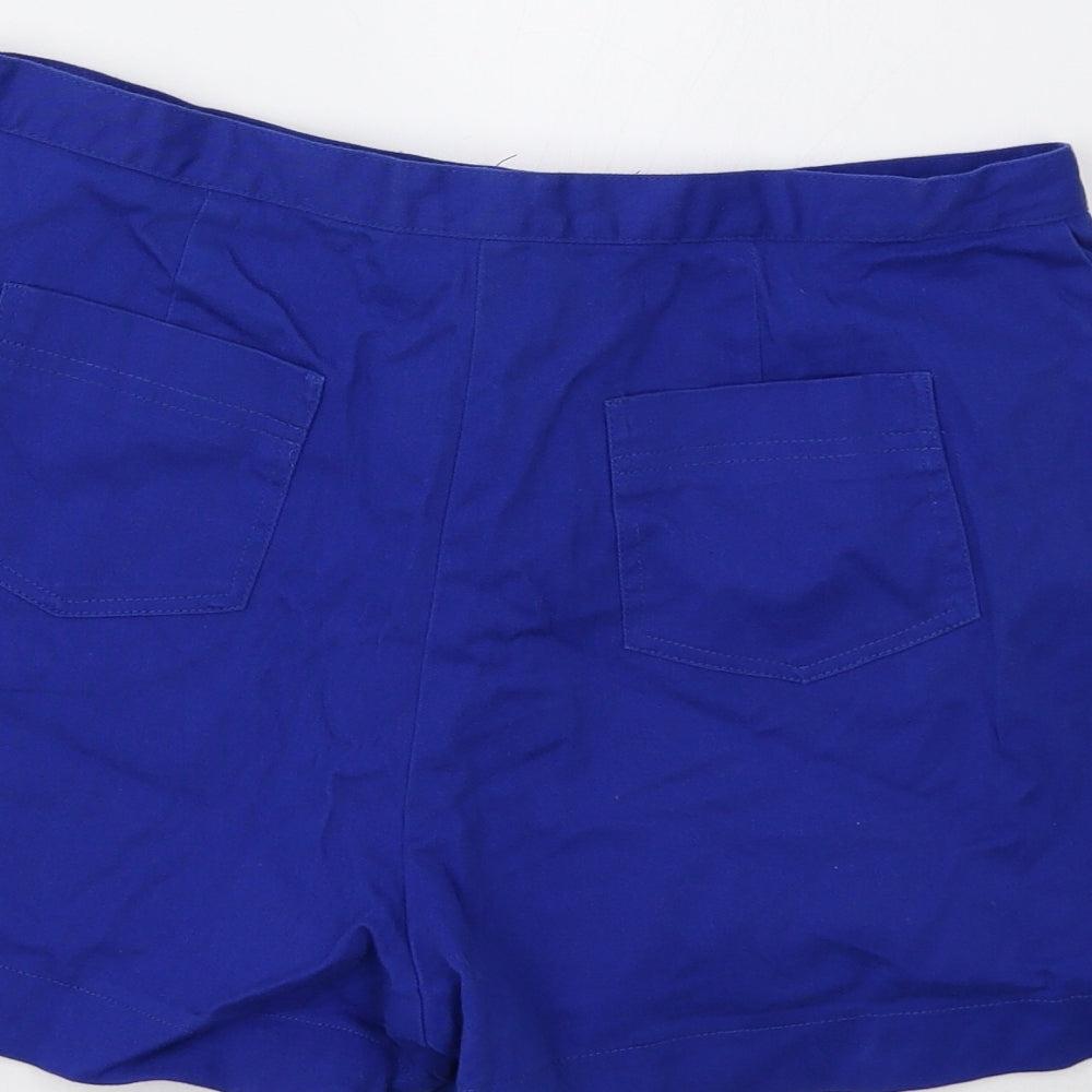 E-vie Womens Blue   Hot Pants Shorts Size 14