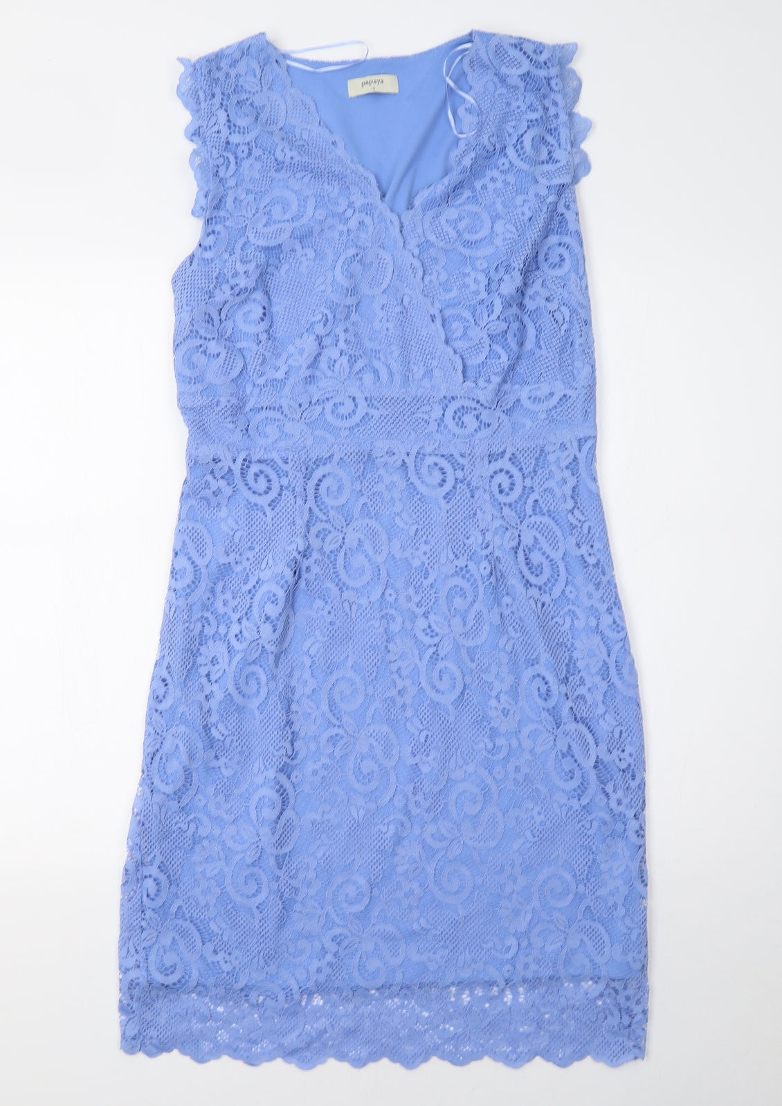 Papaya Womens Blue Floral  Pencil Dress  Size 12