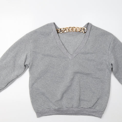 Cherry Koko Womens Grey   Pullover Sweatshirt Size M  - Golden Chain
