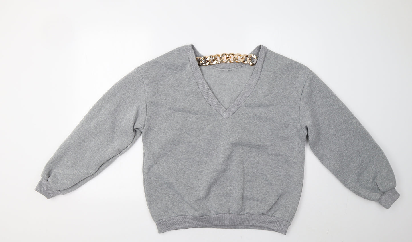 Cherry Koko Womens Grey   Pullover Sweatshirt Size M  - Golden Chain