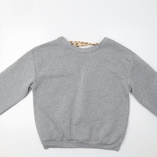 Cherry Koko Womens Grey   Pullover Sweatshirt Size M  - Golden Chain