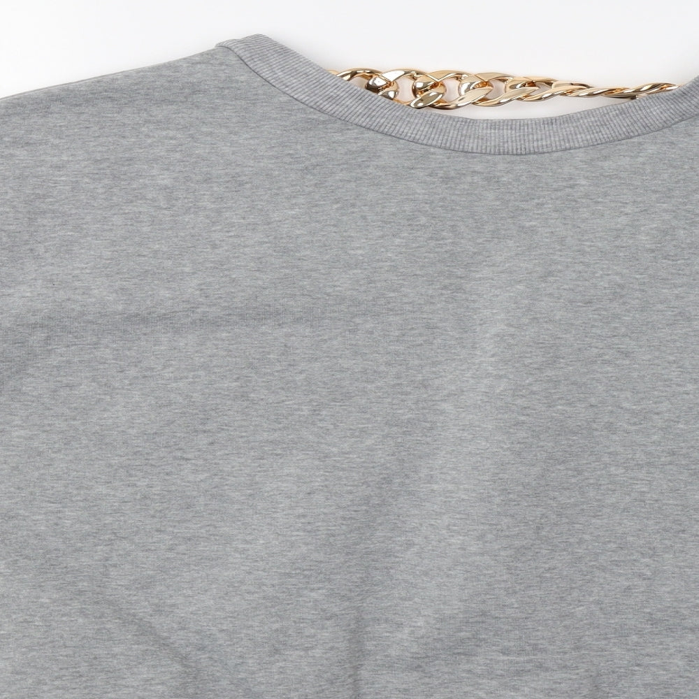 Cherry Koko Womens Grey   Pullover Sweatshirt Size M  - Golden Chain