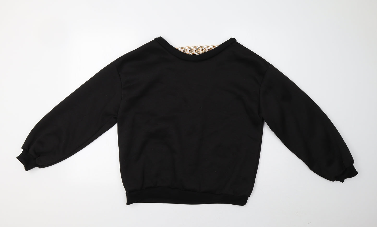 Cherry Koko Womens Black   Henley Sweatshirt Size M  - Golden Chain