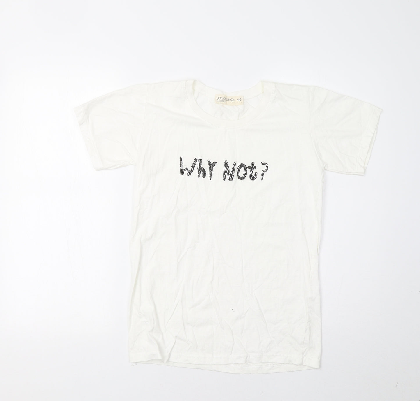Generation Me Womens White   Basic T-Shirt Size S  - Why Not
