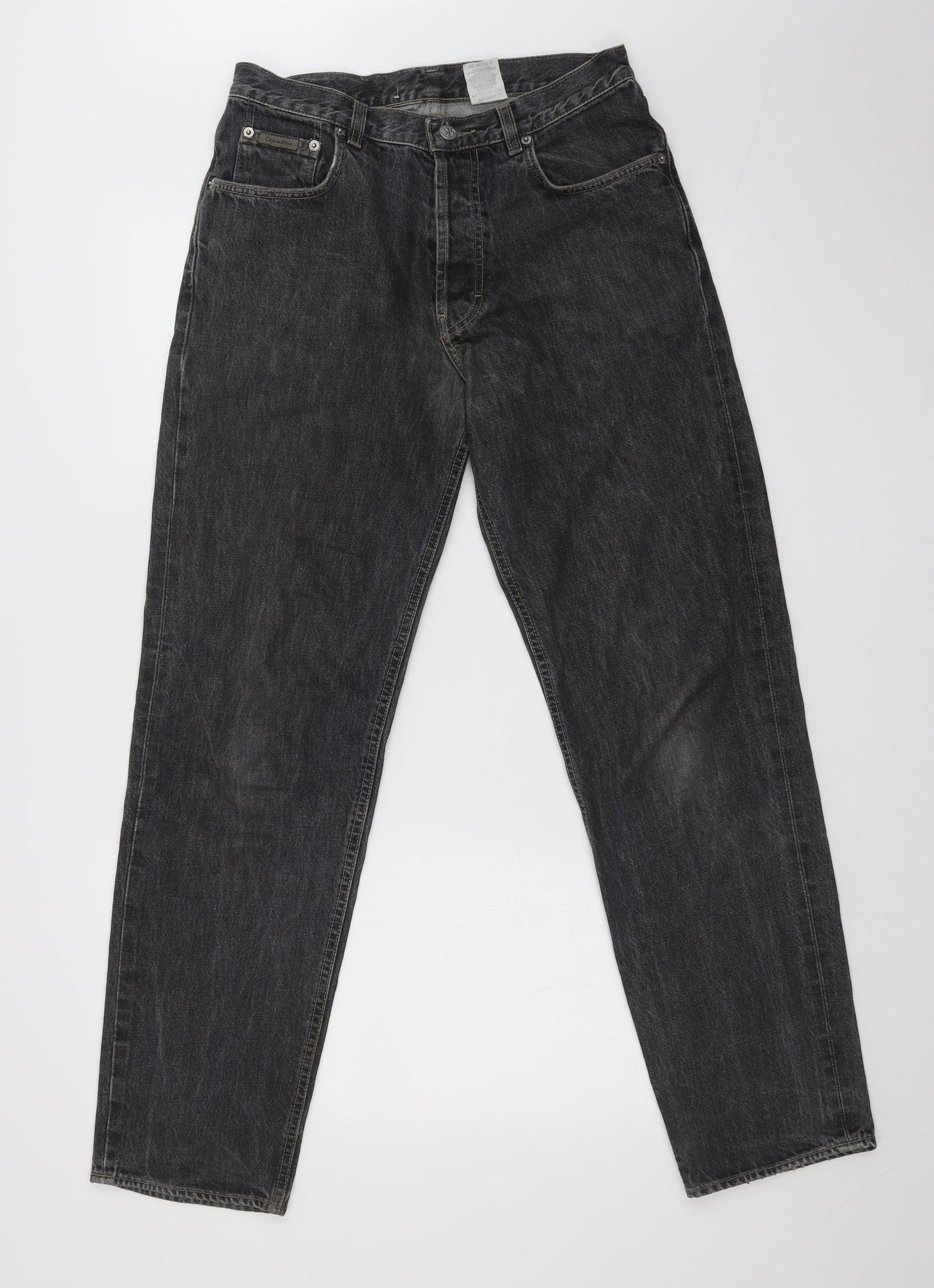 Calvin Klein Mens Black  Denim Straight Jeans Size 31 L30 in