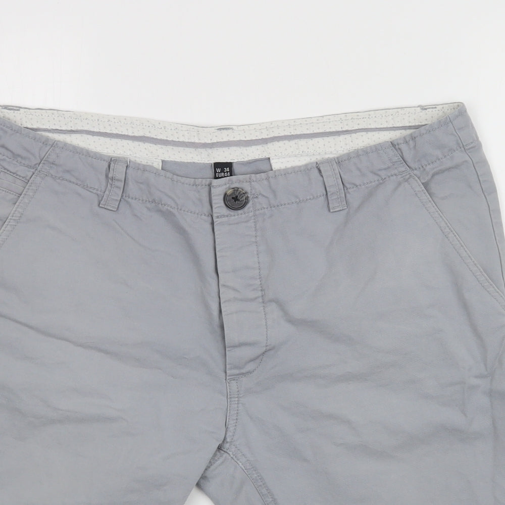 Cedar Wood State Mens Grey   Chino Shorts Size 34