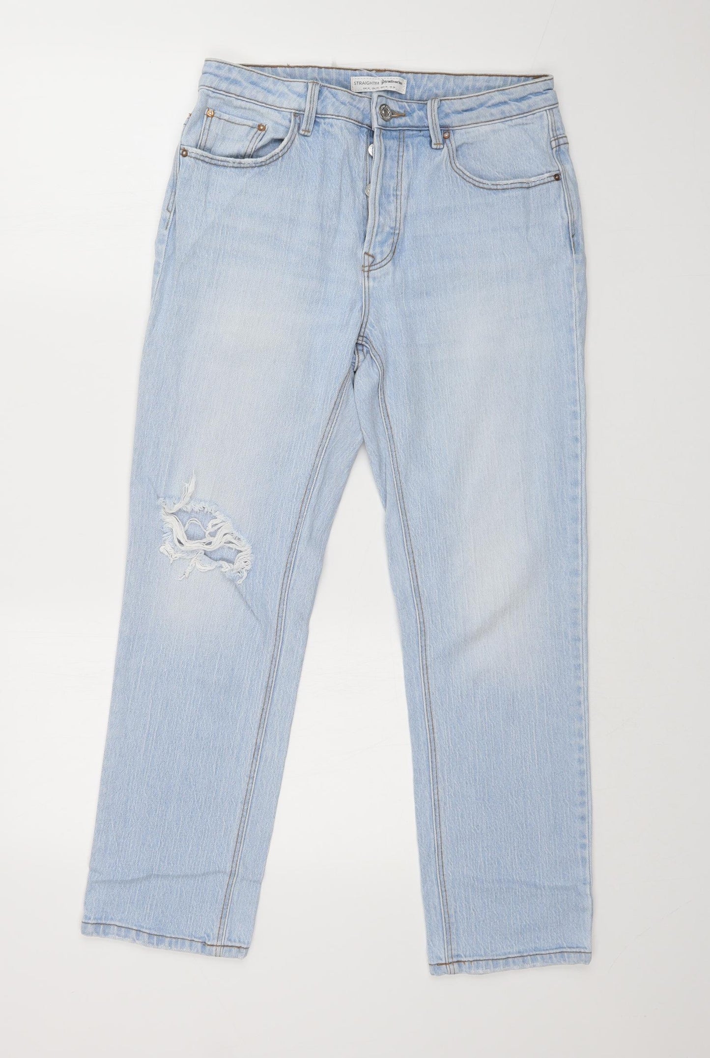 Stradivarius Womens Blue   Straight Jeans Size 8 L26 in