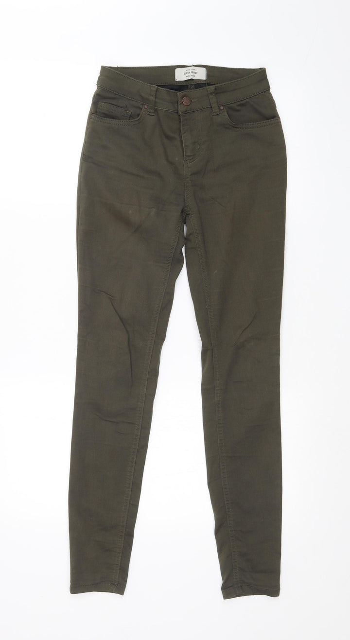 New Look Womens Green   Skinny Jeans Size 8 L29 in