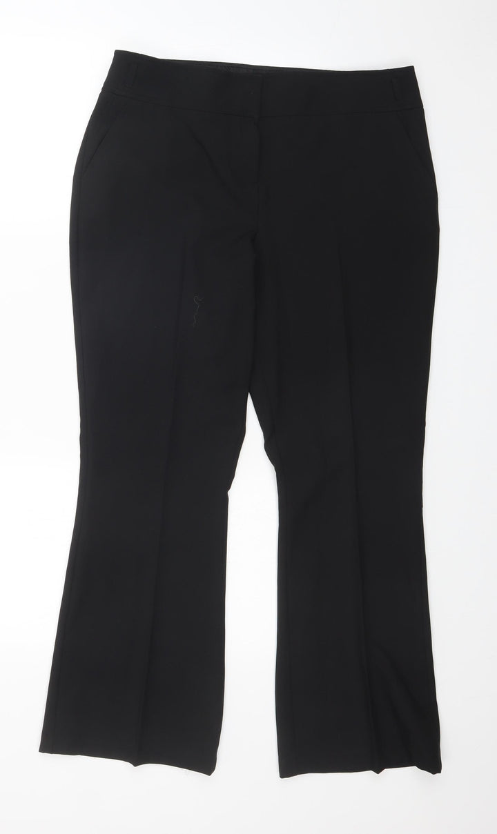 E-vie Womens Black Dress Pants Trousers Size 12 L27 in