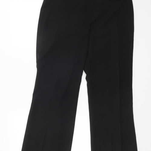 Classics Womens Black  Jersey Cropped Trousers Size 12 L31 in