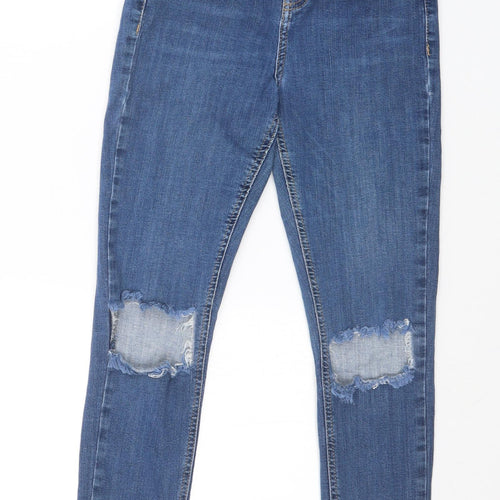 Topshop Womens Blue   Skinny Jeans Size 28 in L30 in