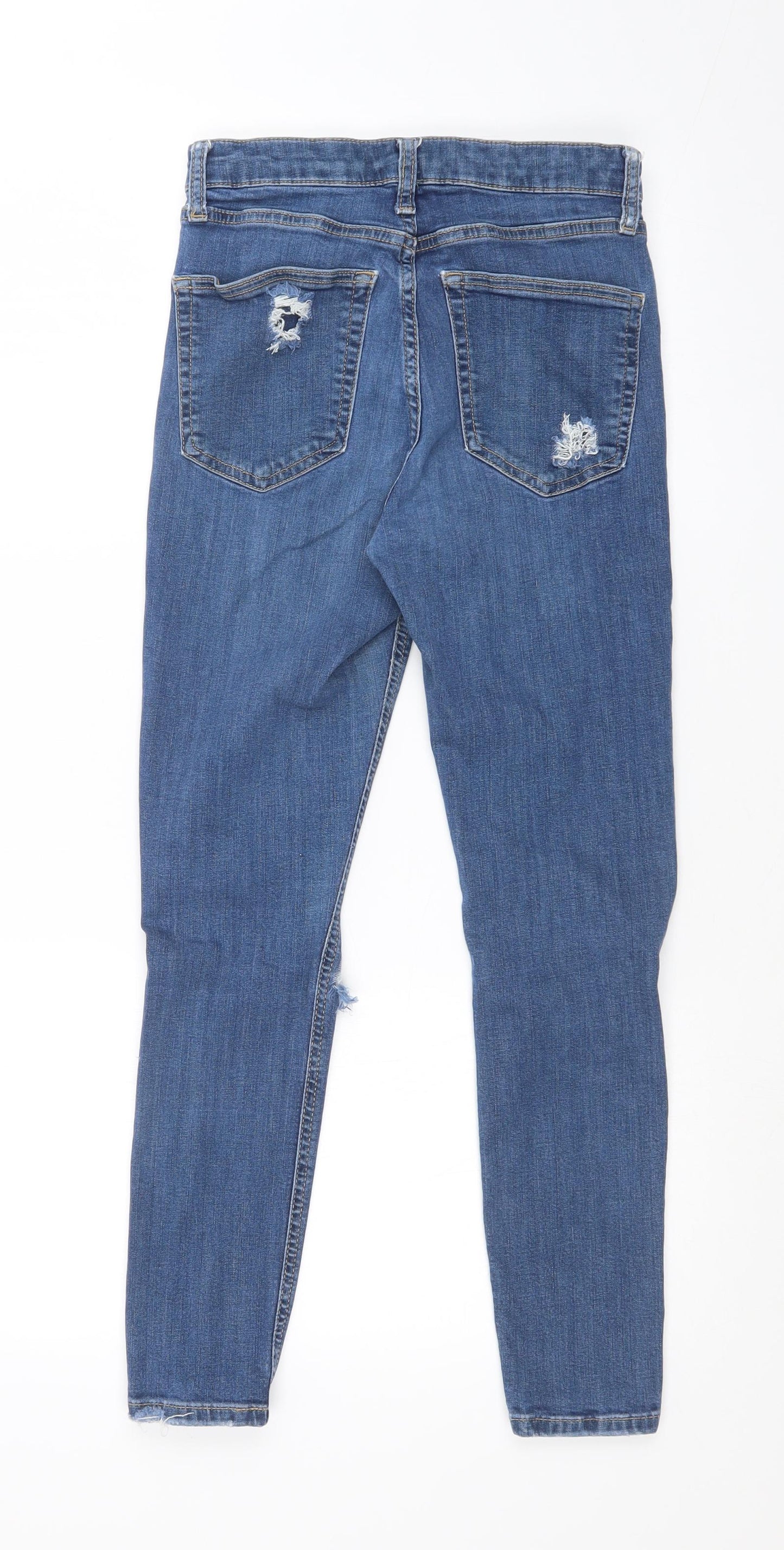 Topshop Womens Blue   Skinny Jeans Size 28 in L30 in