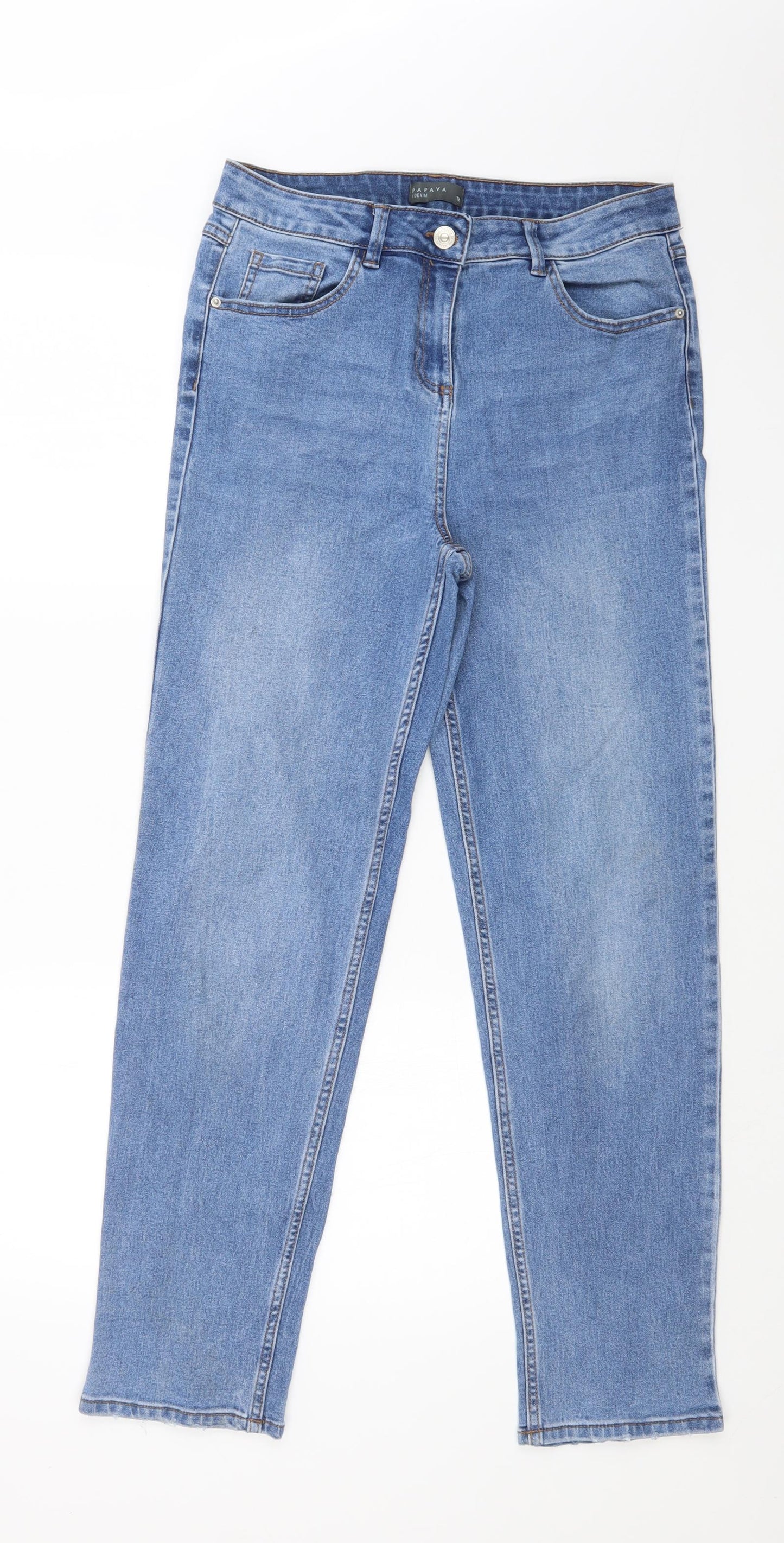 Papaya Womens Blue   Skinny Jeans Size 12 L29 in