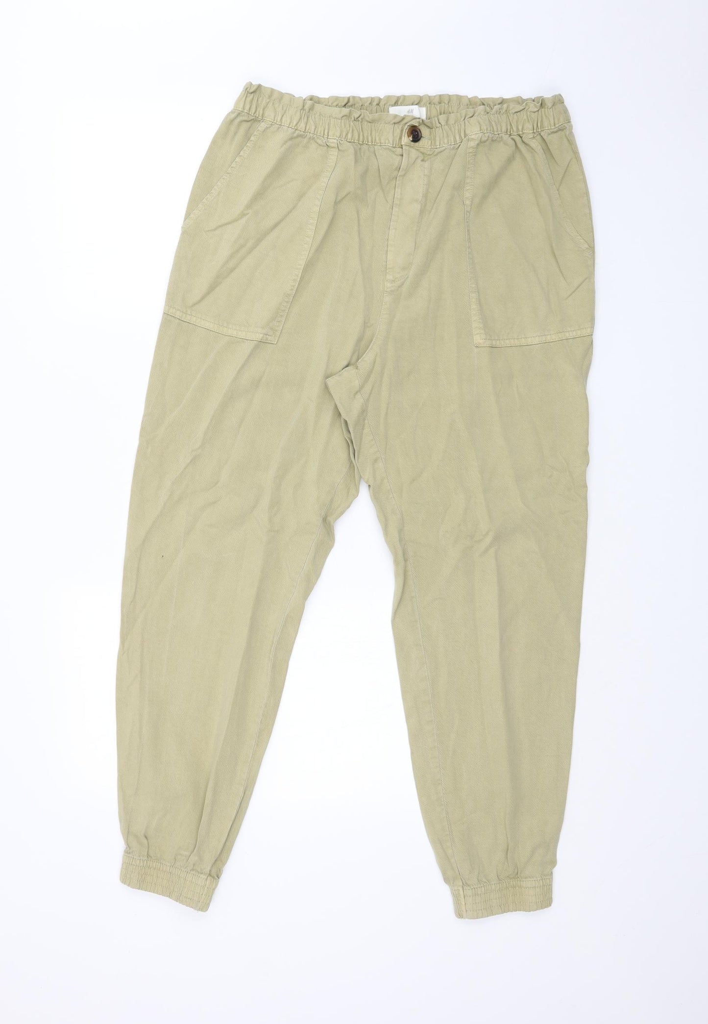 H&M Womens Green   Trousers  Size 16 L28 in