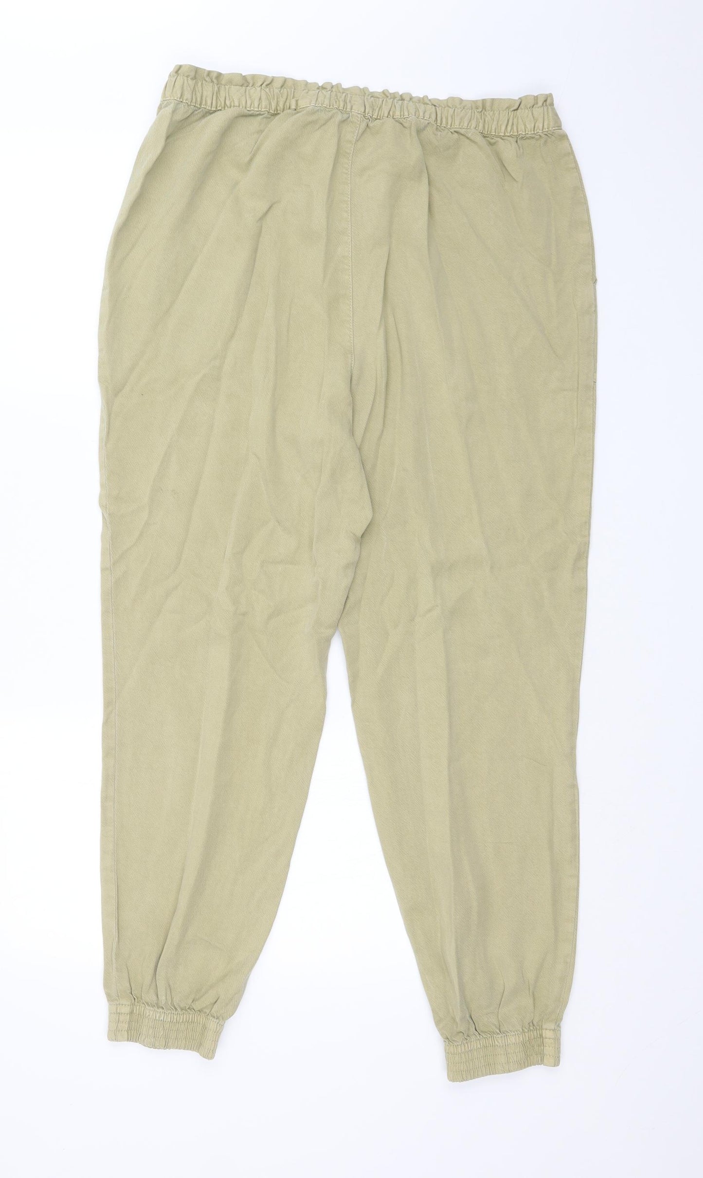 H&M Womens Green   Trousers  Size 16 L28 in