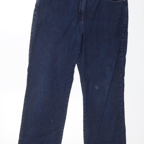 Preworn Womens Blue   Straight Jeans Size 38 L27 in