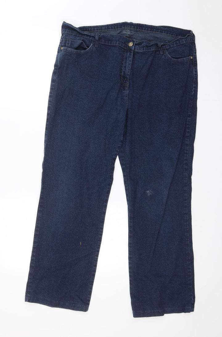 Preworn Womens Blue Straight Jeans Size 38 L27 in